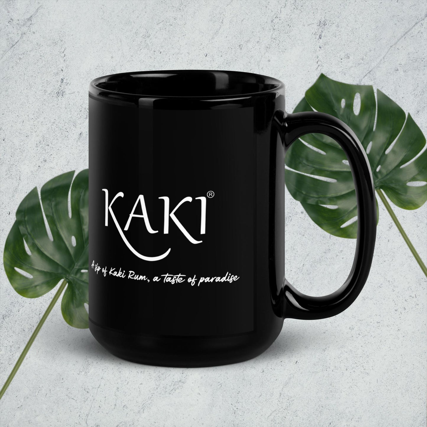 Kaki Black Glossy Mug