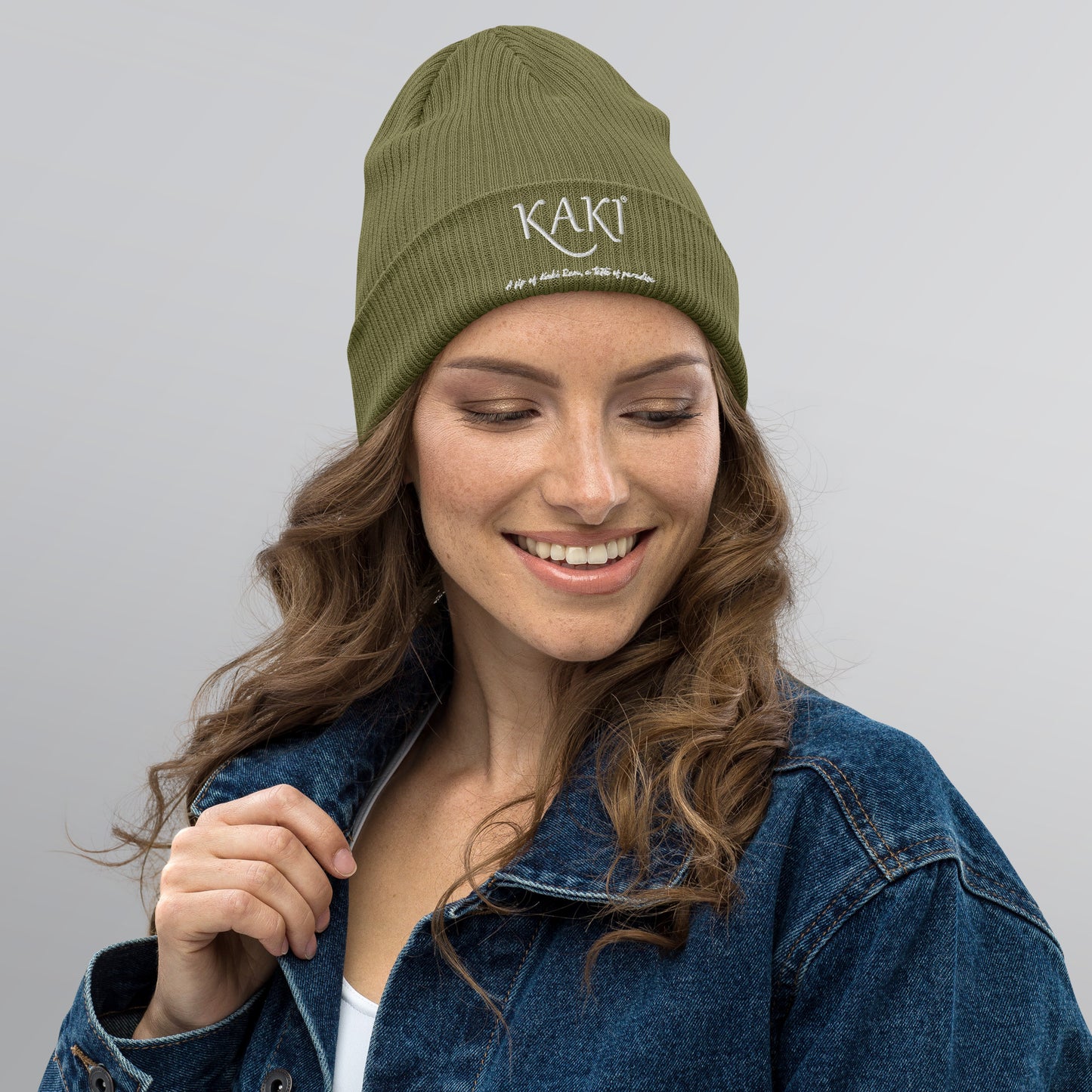 Organic ribbed beanie